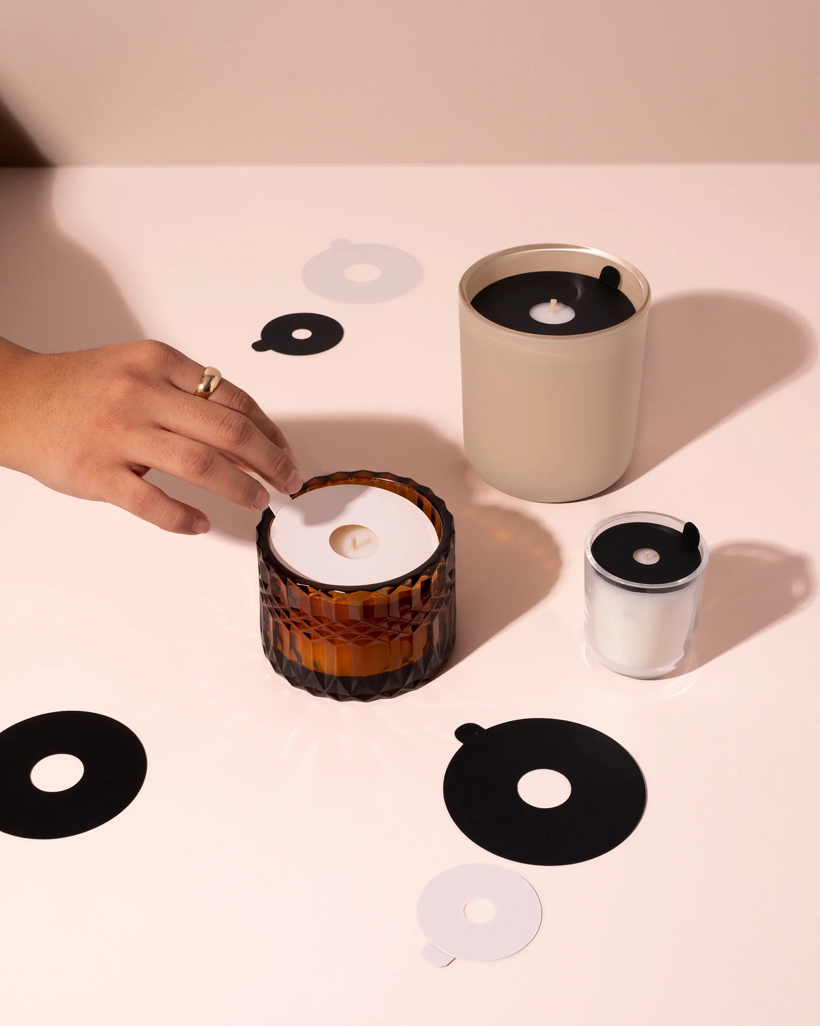 eco matte black candle dust covers - Image 3