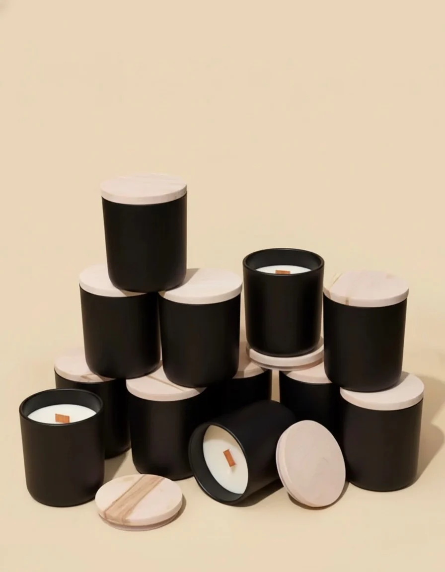 starter candle making kit - 12oz aura vessel & lid - Image 3