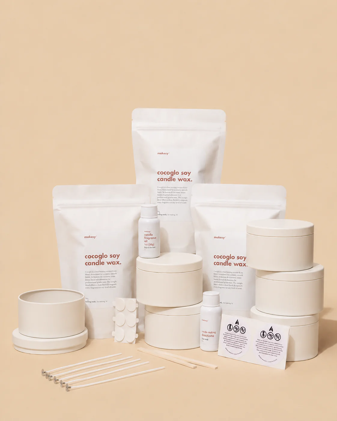 starter candle making kit - 5oz metal tin & lid - Image 5