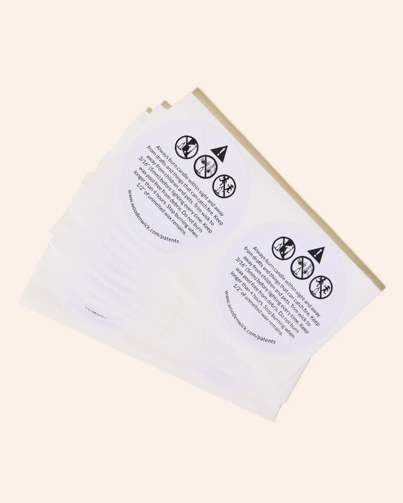 candle warning label - set of 24 - Image 2